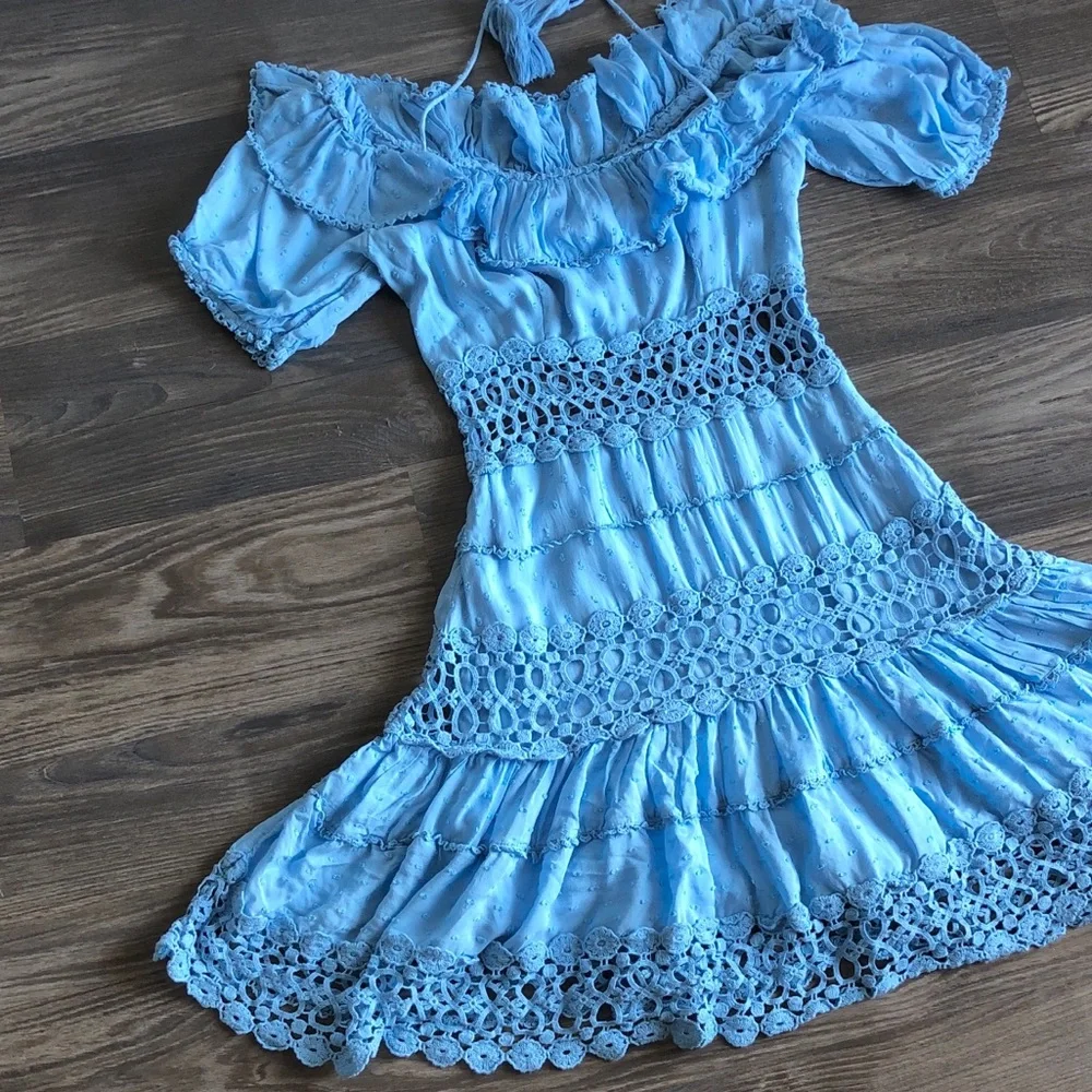 Free People Cruel Intentions Mini Dress Blue 4
